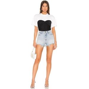 Alexander Wang T Ruched Bodycon Tee Size M